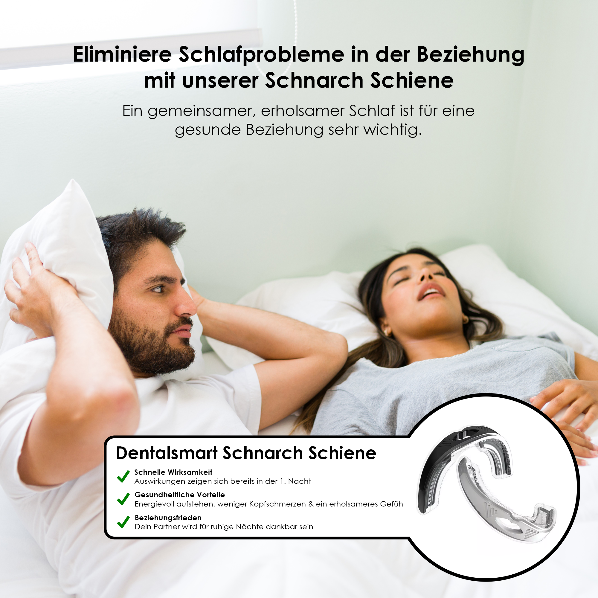 Dentalsmart Schnarchschiene für erholsamen Schlaf